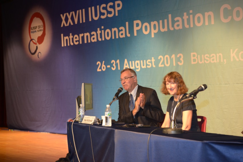 Peter McDonald (President) and Emily Grundy (Secretary General and Treasurer).